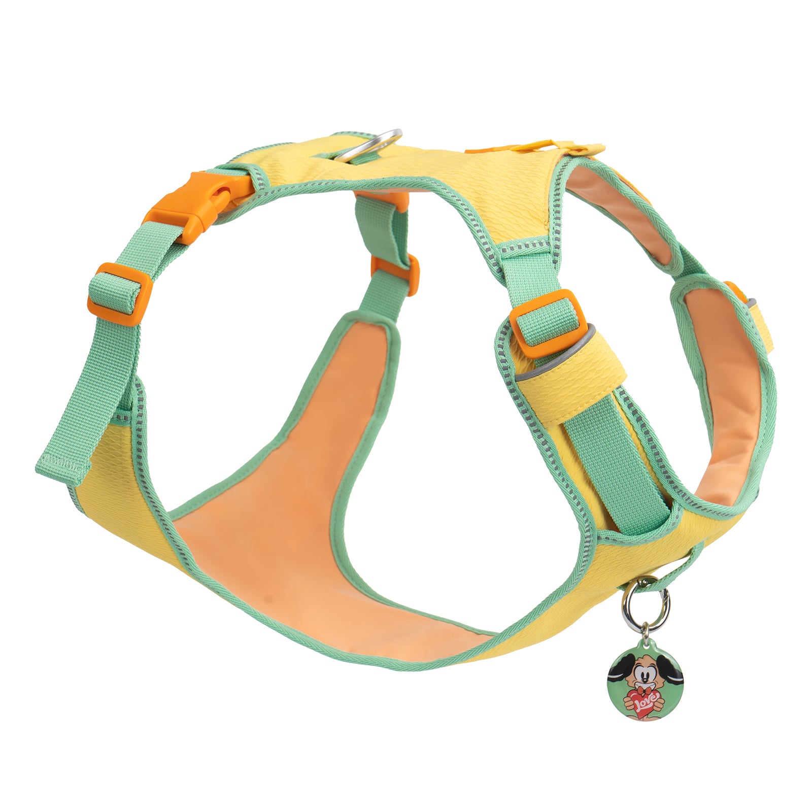 Pawview Super Lightweight Harness for Small and Medium Dogs, Easy to Put On, Adjustable, Padded, Reflective, Anti-Pull with 2 Attachment Points and Control Handle