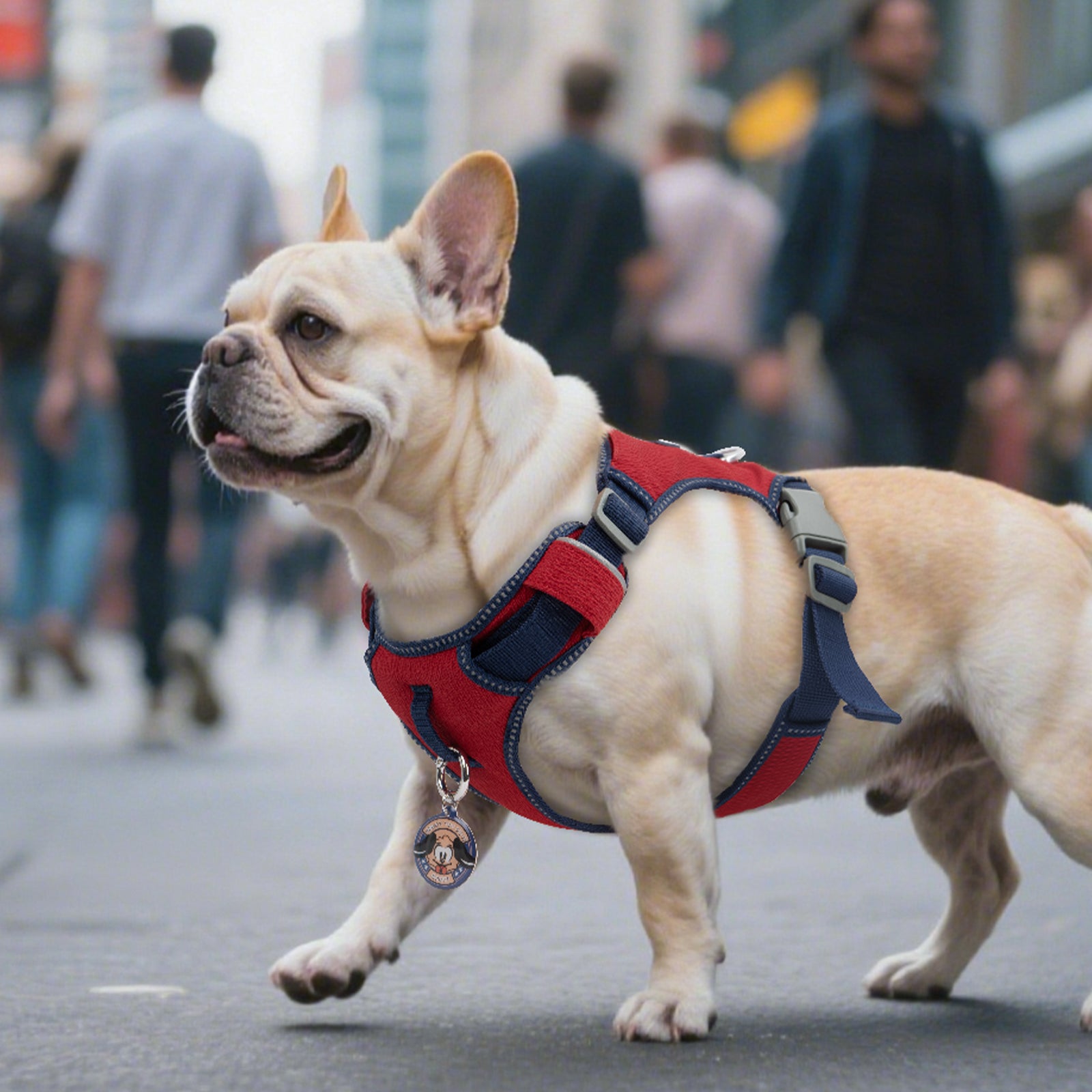 Pawview Super Lightweight Harness for Small and Medium Dogs, Easy to Put On, Adjustable, Padded, Reflective, Anti-Pull with 2 Attachment Points and Control Handle