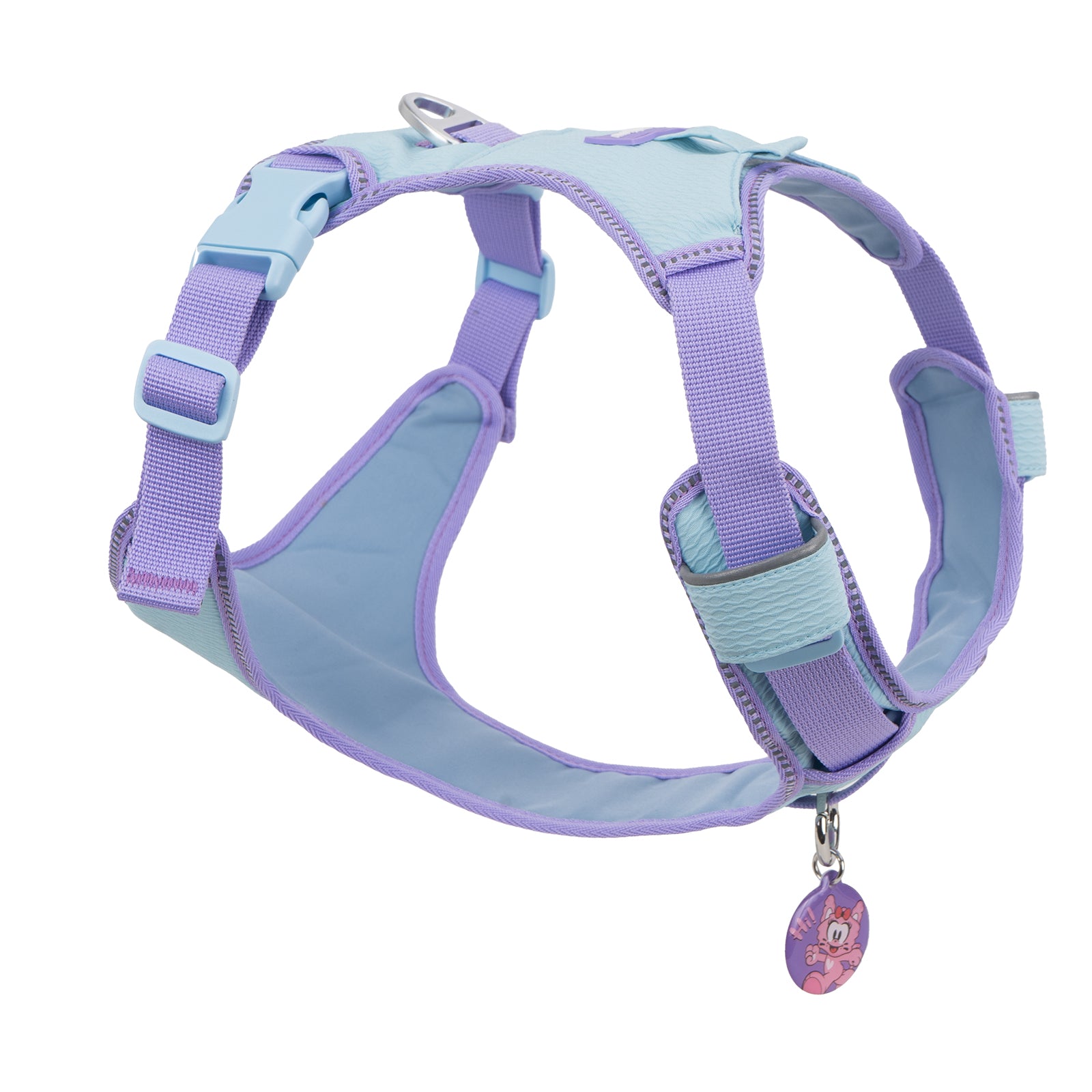 Pawview Super Lightweight Harness for Small and Medium Dogs, Easy to Put On, Adjustable, Padded, Reflective, Anti-Pull with 2 Attachment Points and Control Handle