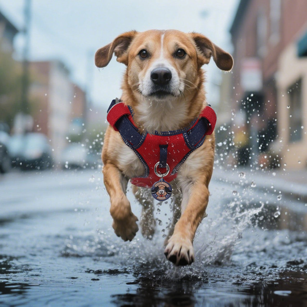 Pawview Super Lightweight Harness for Small and Medium Dogs, Easy to Put On, Adjustable, Padded, Reflective, Anti-Pull with 2 Attachment Points and Control Handle