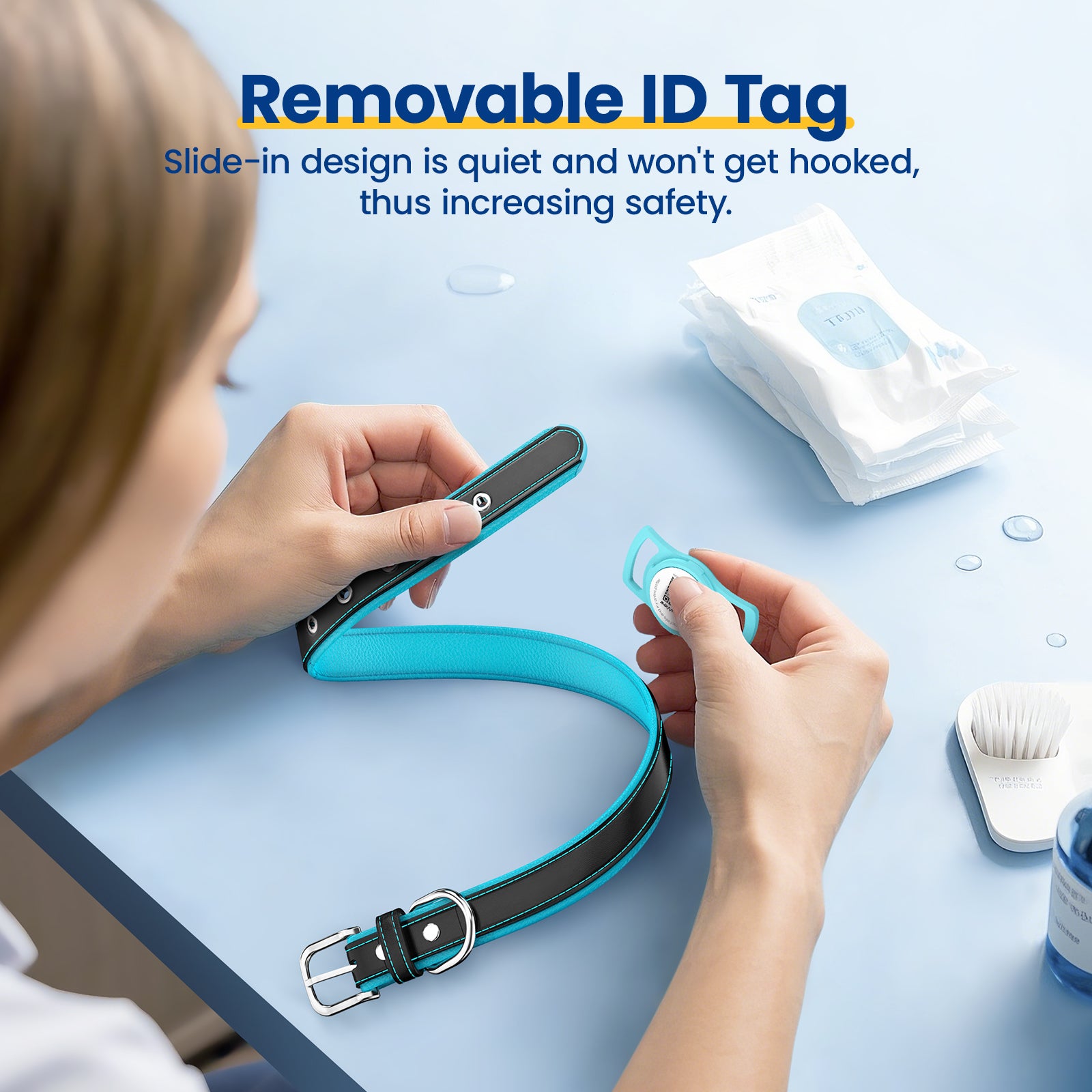 Pawview AirTag Dog Collar Holder with Smart QR Code for Cats and Dogs, Scan Alert, Instant Location, Online Profile, Contact Information