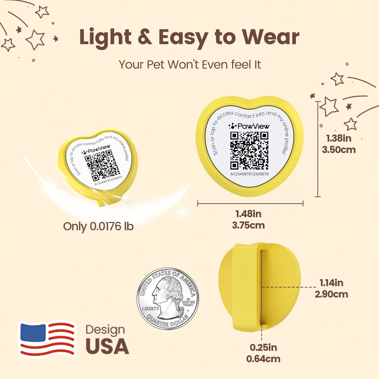 PawView Dog ID Tag with QR Code &amp; NFC, Silent Silicone, Customizable for Pets, QR Scan for Instant Location Alerts and Editable Pet Profile (Copy)