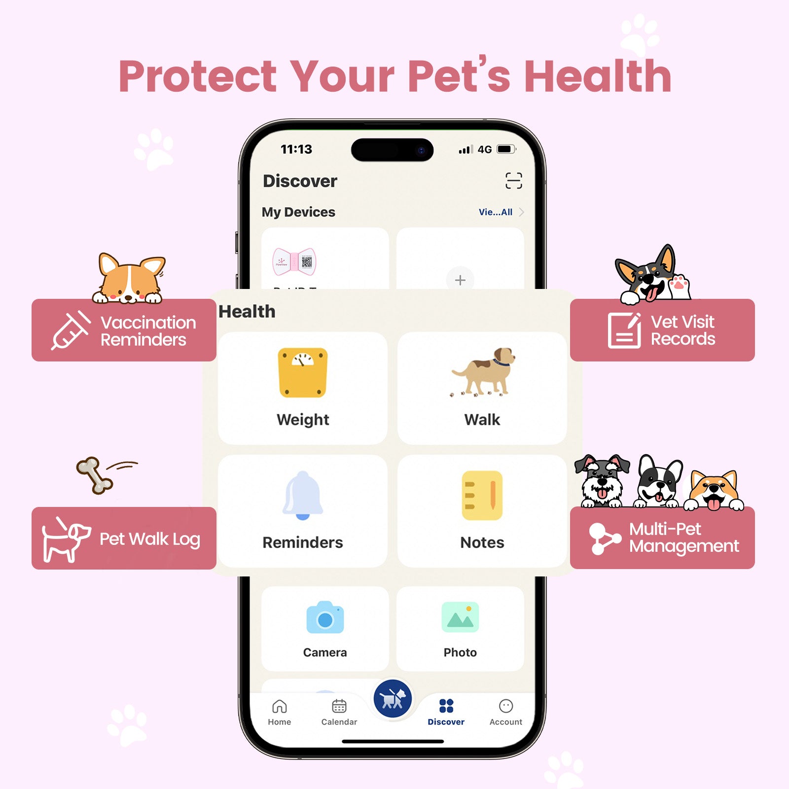 PawView Dog ID Tag with QR Code &amp; NFC, Silent Silicone, Customizable for Pets, QR Scan for Instant Location Alerts and Editable Pet Profile (Copy)