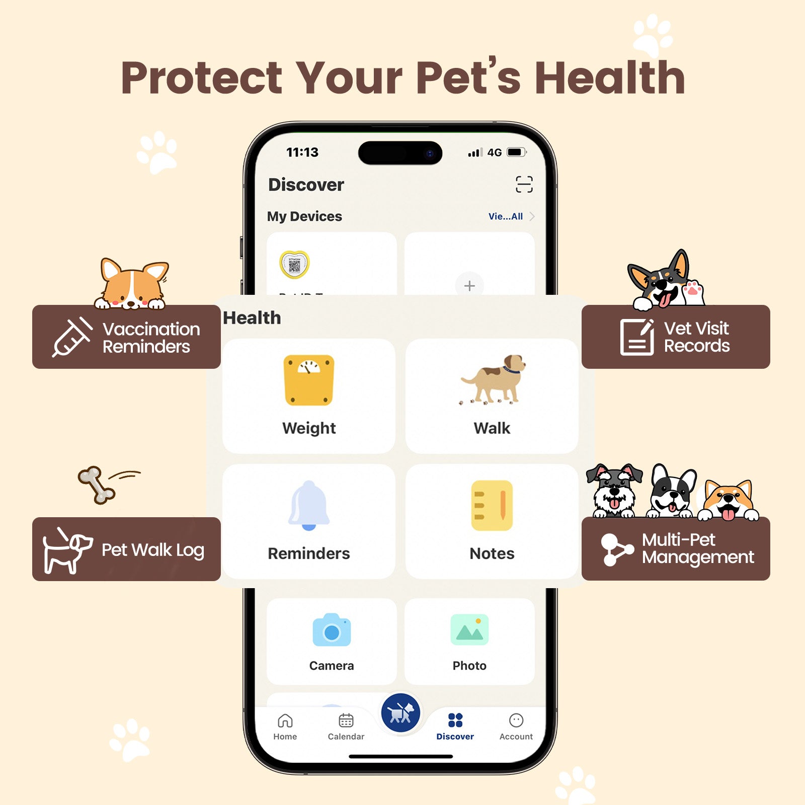 PawView Dog ID Tag with QR Code &amp; NFC, Silent Silicone, Customizable for Pets, QR Scan for Instant Location Alerts and Editable Pet Profile (Copy)