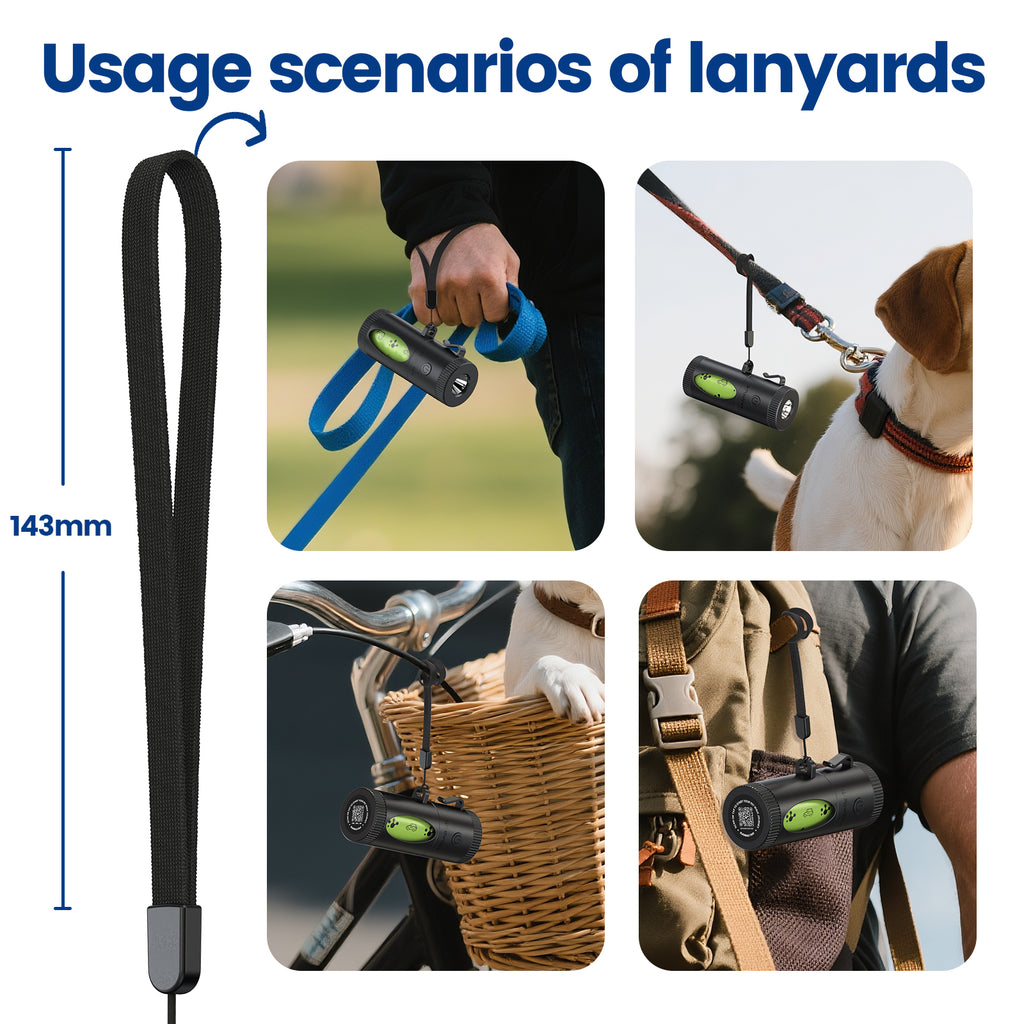 PawView Distributeur de sac à merde Smart, avec fonction rétractable, lampe de poche intégrée, patte de course intelligente