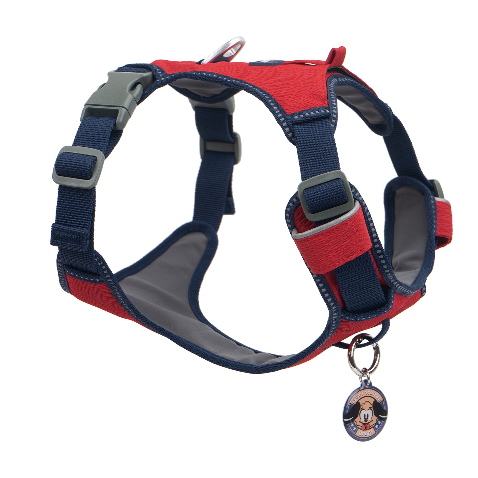 Pawview Super Lightweight Harness for Small and Medium Dogs, Easy to Put On, Adjustable, Padded, Reflective, Anti-Pull with 2 Attachment Points and Control Handle