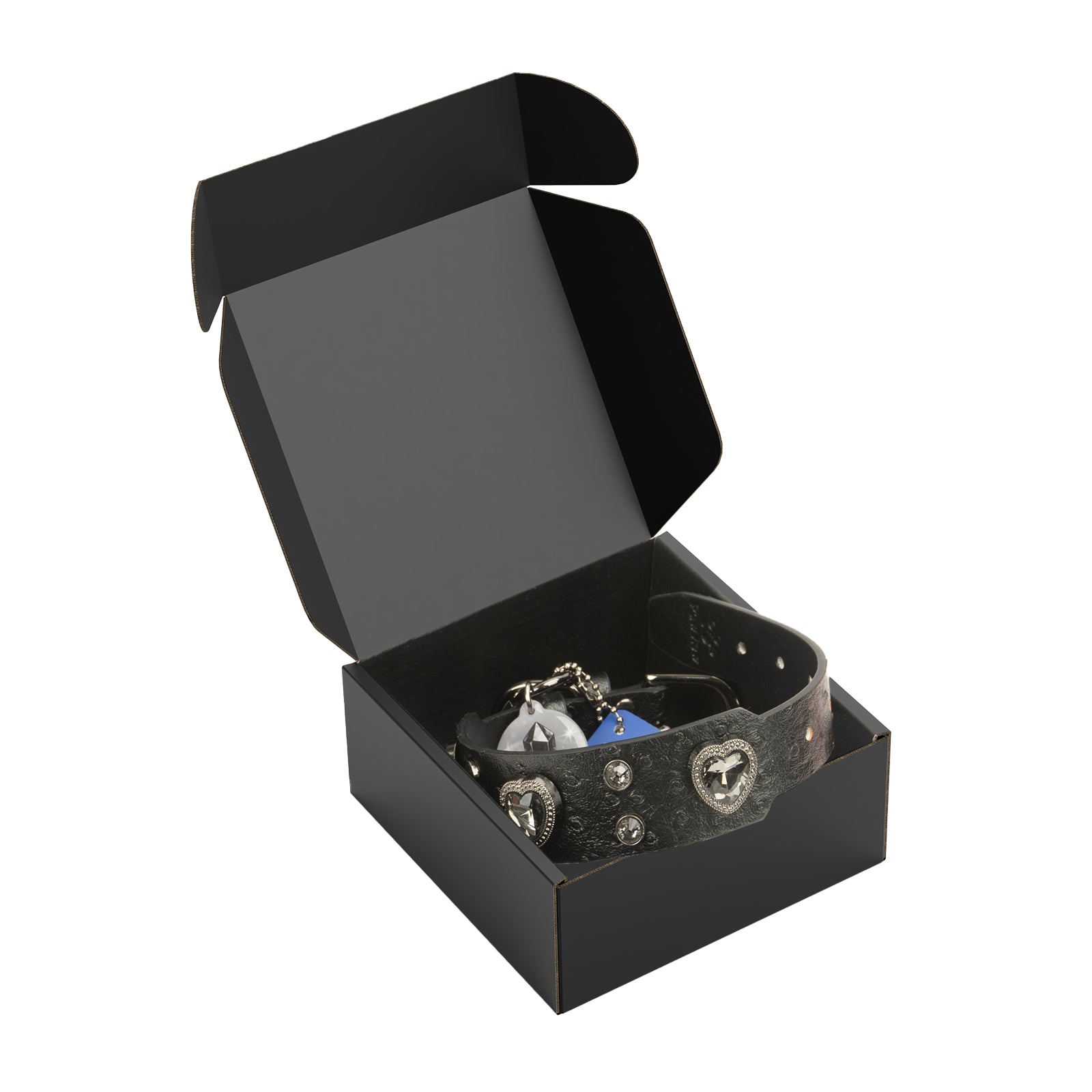 PawView Wish Series Ostrich Pattern Collar with QR Smart Pet ID Tag