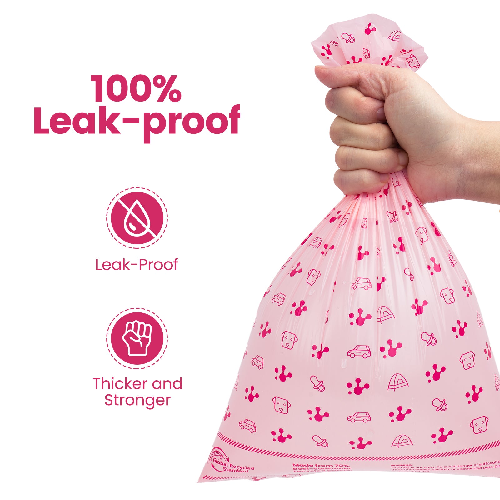 PawView Dog Dumpsters - Extra Thick, Strong, 100% Leakproof, Lavender Scented, Strong Odor Control