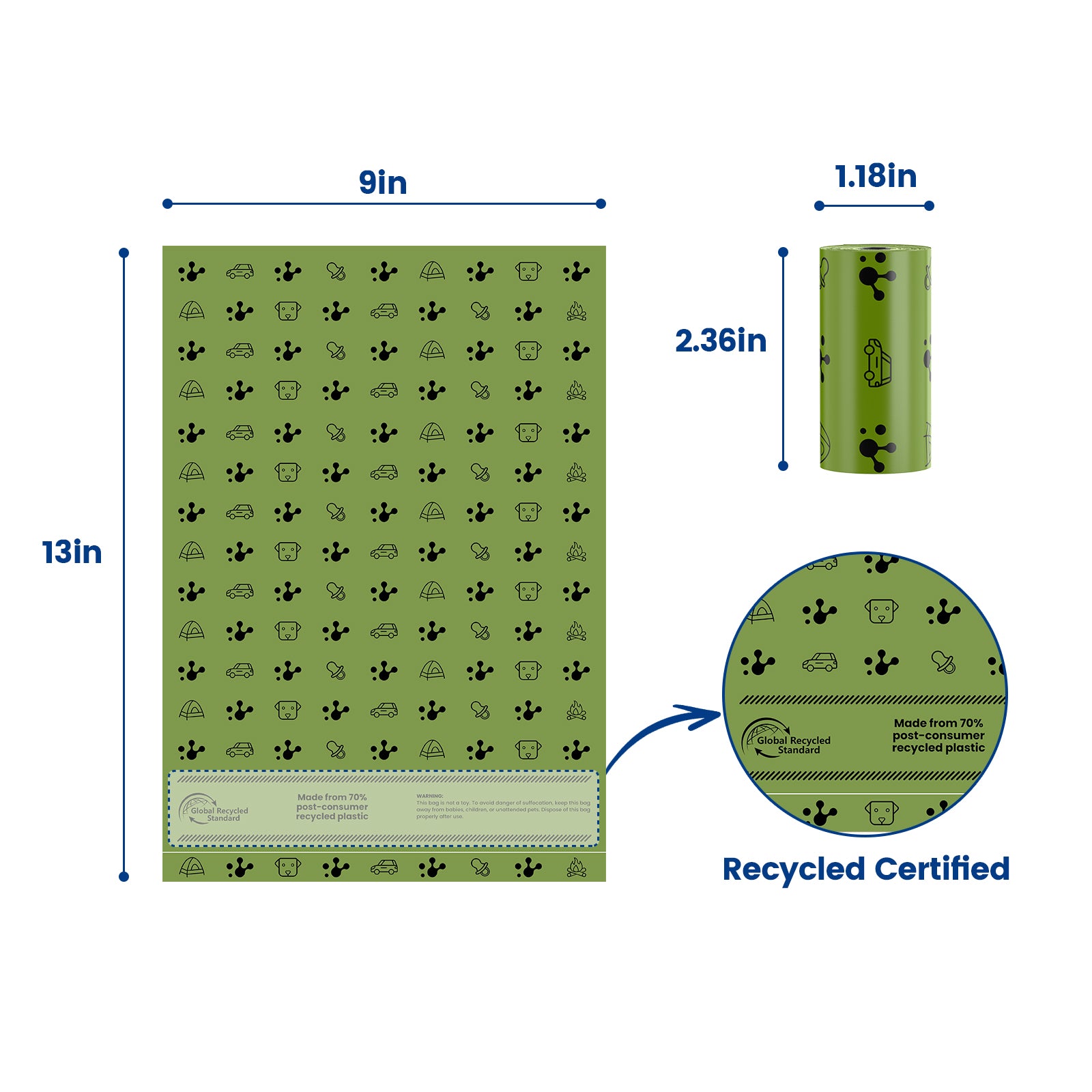 PawView Dog Dumpsters - Extra Thick, Strong, 100% Leakproof, Lavender Scented, Strong Odor Control