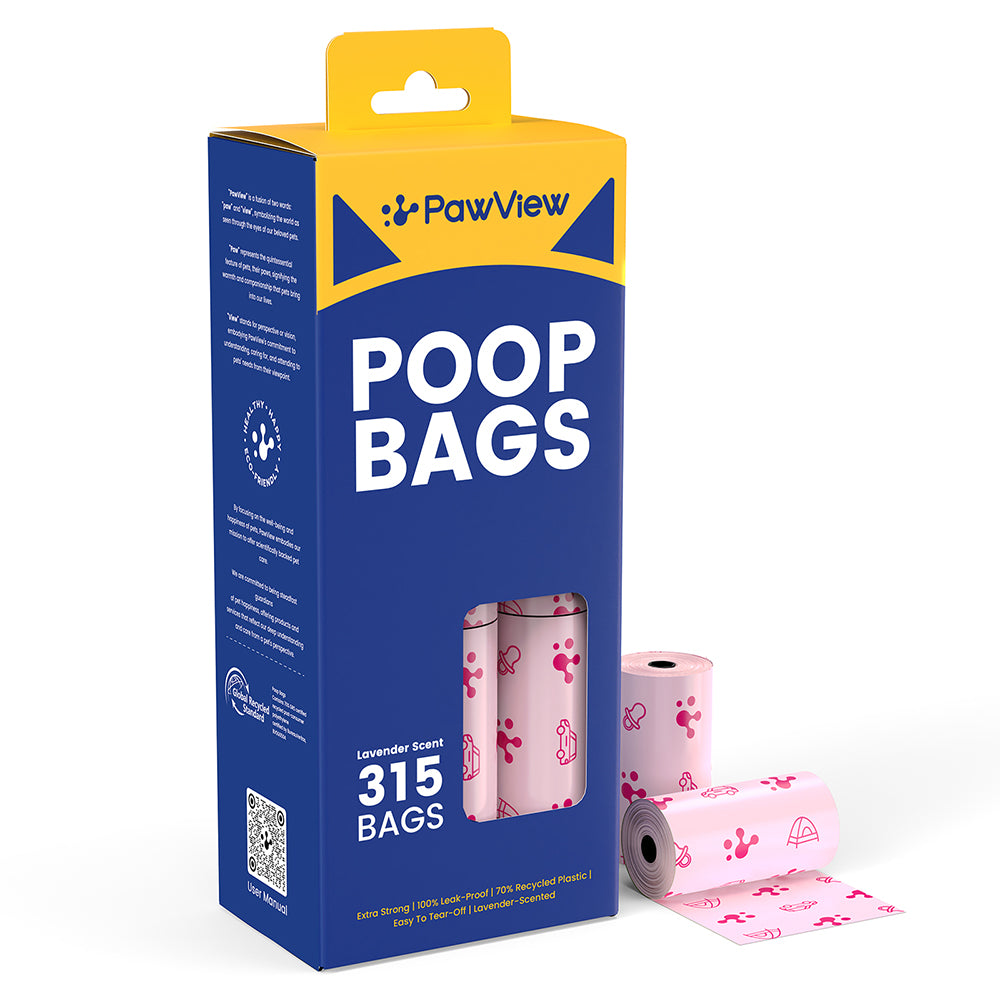 PawView Dog Dumpsters - Extra Thick, Strong, 100% Leakproof, Lavender Scented, Strong Odor Control