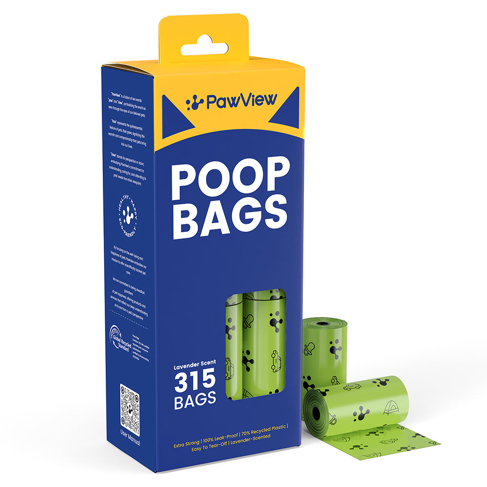 PawView Dog Dumpsters - Extra Thick, Strong, 100% Leakproof, Lavender Scented, Strong Odor Control
